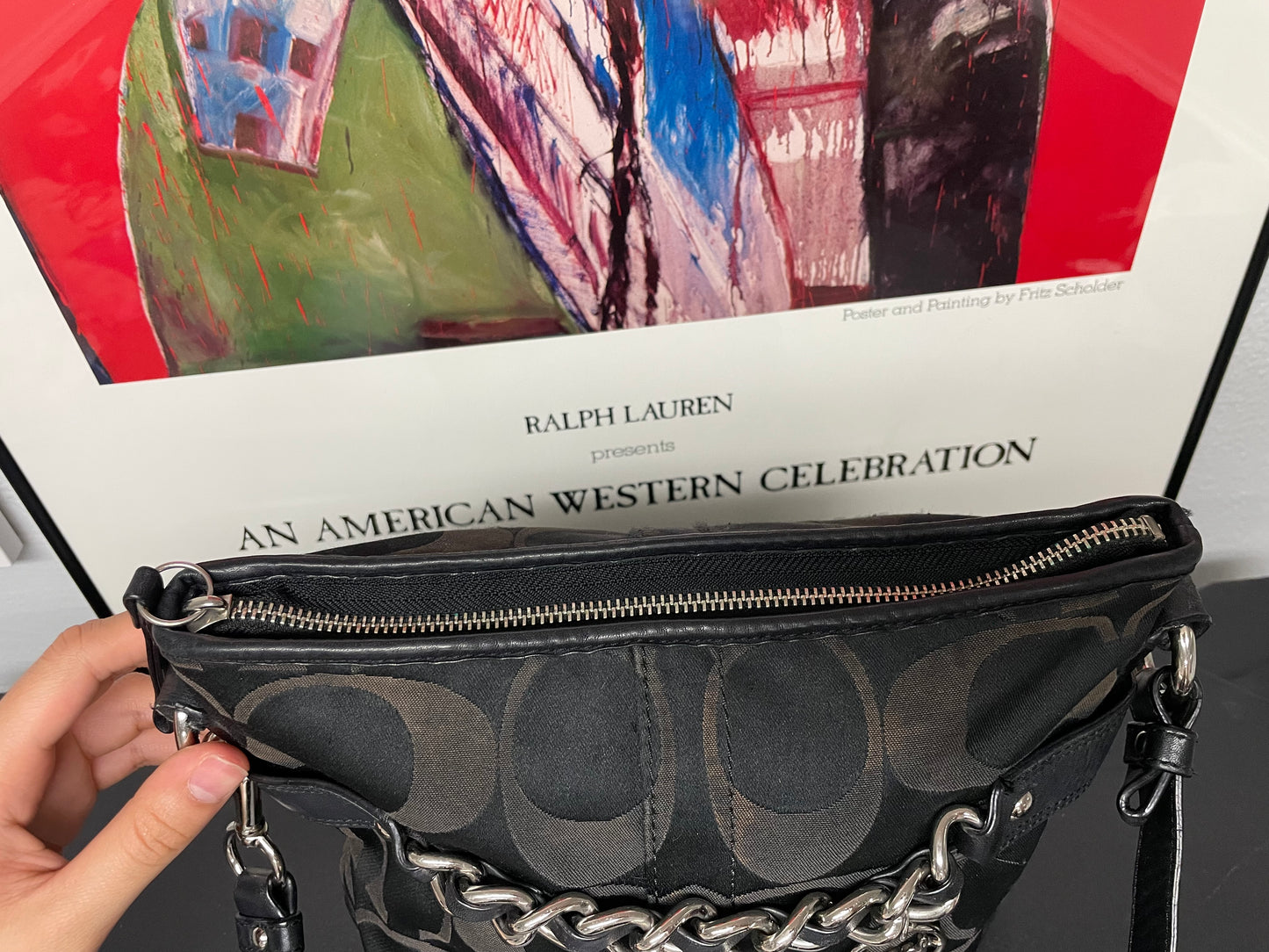 COACH Signature Optic Chain shoulder bag