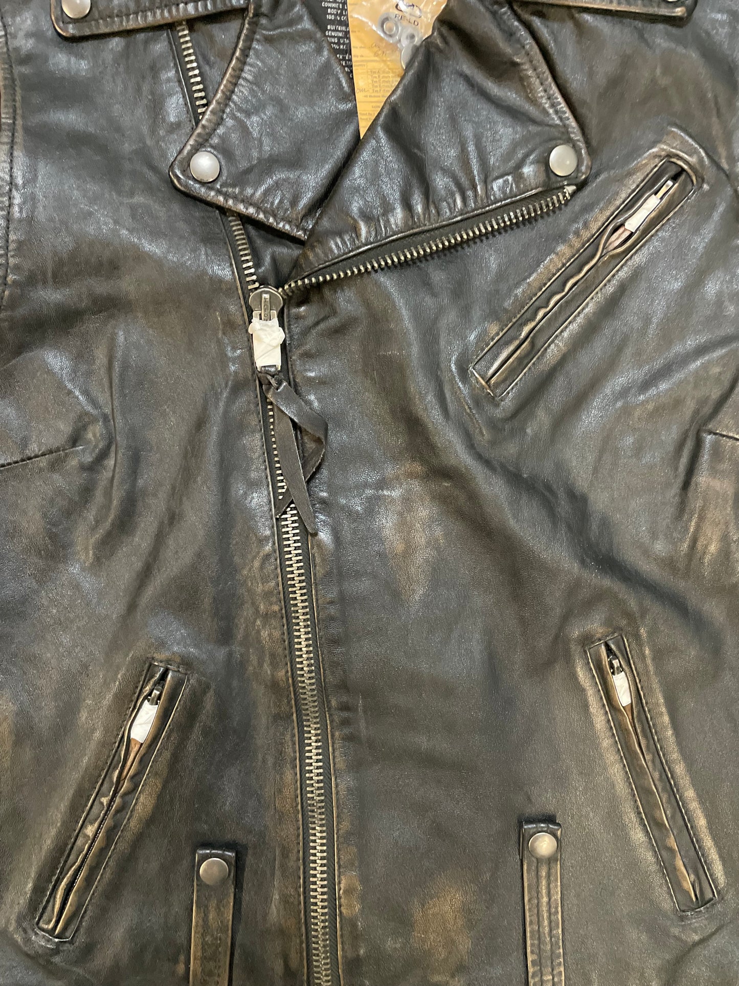Vintage leather Harley Davidson swingarm vest