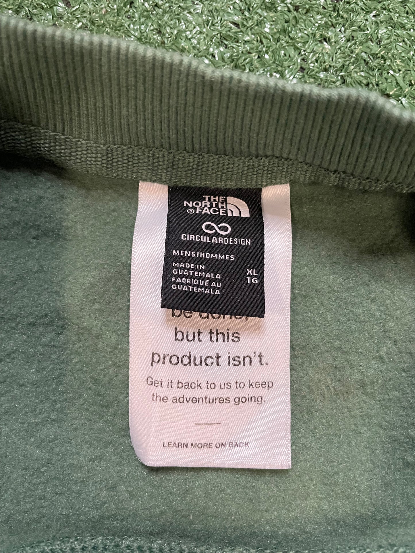 The North Face green embroidered crewneck