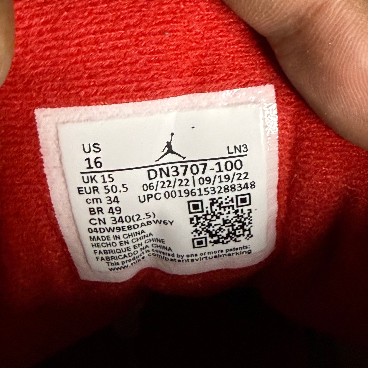 Jordan 3 White Cement 16 Men “Preowned”