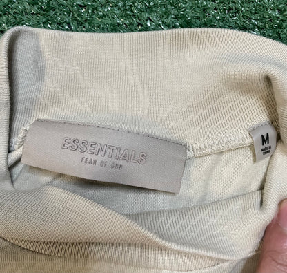 Fear of god Essentials beige mock neck longsleeve