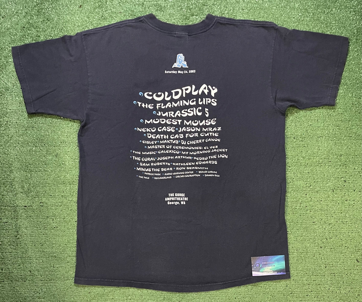 Vintage 2000s Sasquatch music festival Coldplay tee