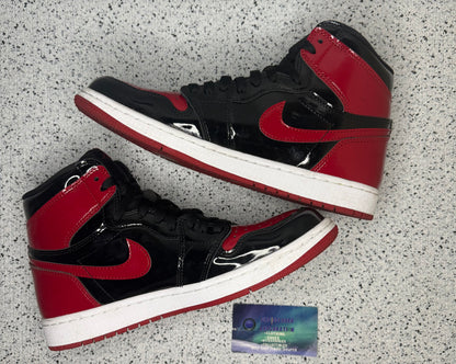 Jordan 1 Patent Bred 9 Men/10.5 Women “Preowned”