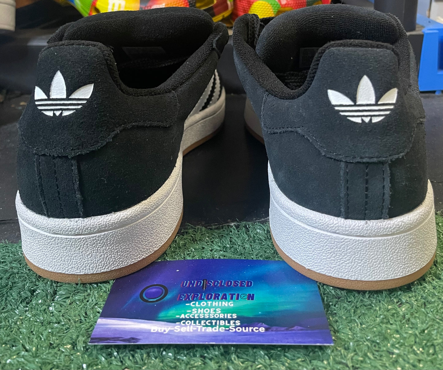 Adidas campus black white gum