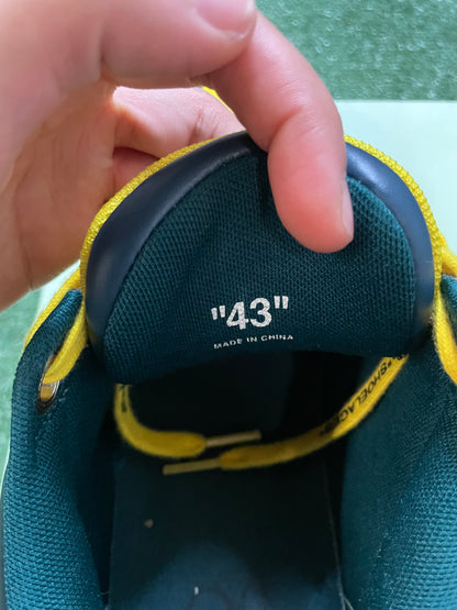 Off white out of office blue and yellow size 10men/11.5women(EU 43)
