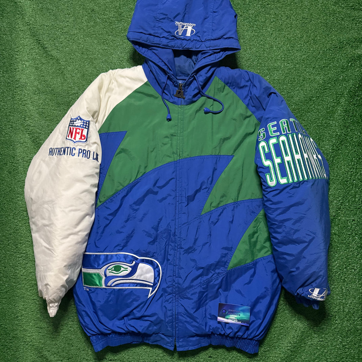 Vintage Seattle Seahawks Sharktooth Logo Athletic Jacket