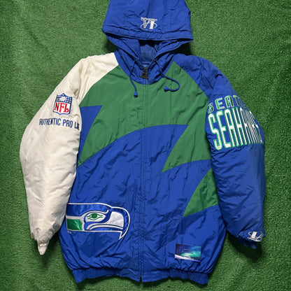 Vintage Seattle Seahawks Sharktooth Logo Athletic Jacket