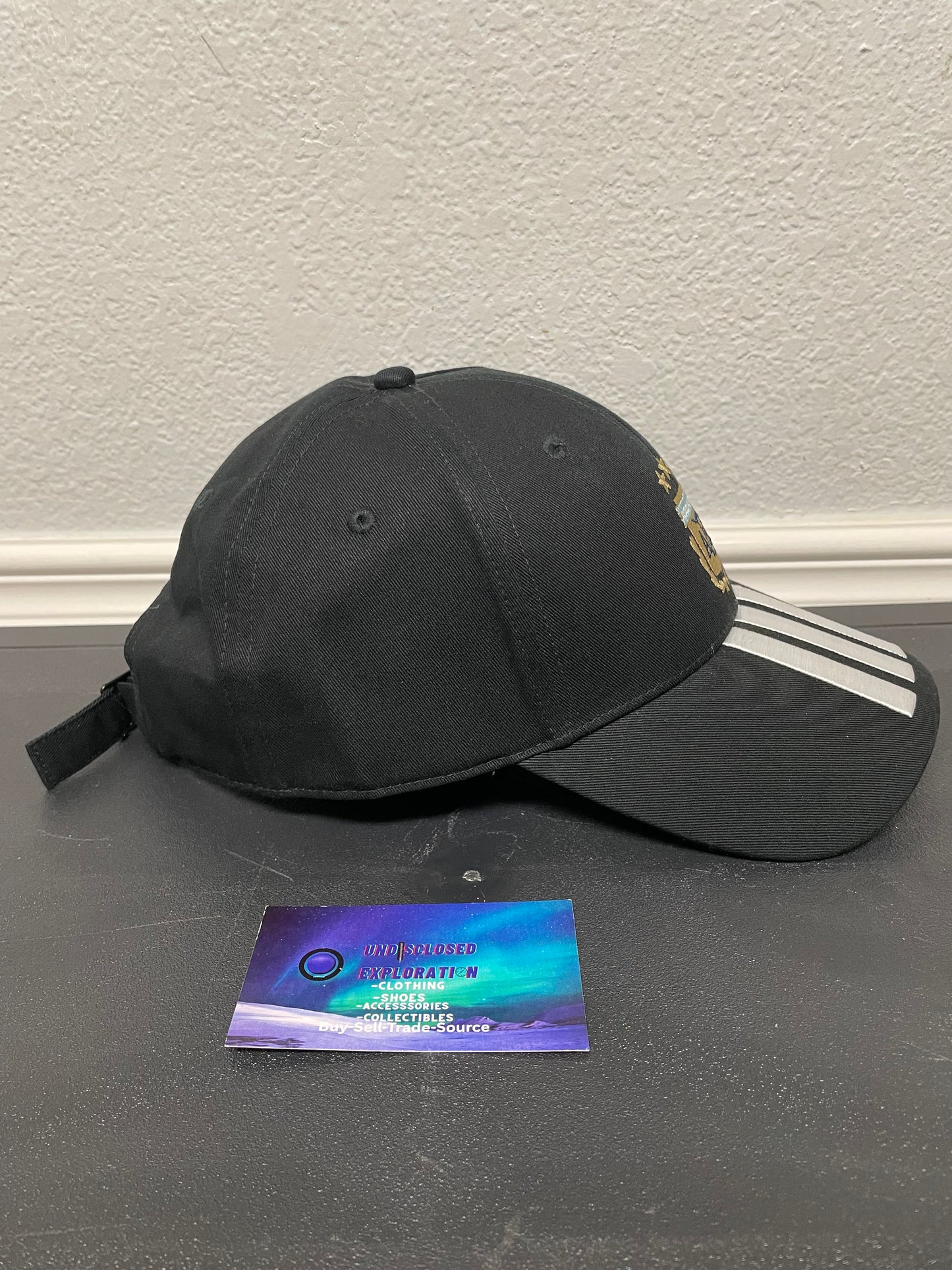 Adidas Argentina 3 stripes black hat