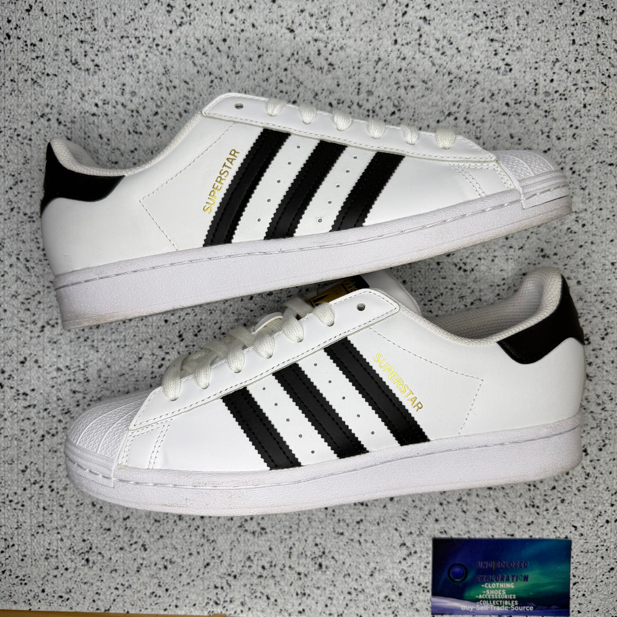 Adidas Superstar White Black 9 Men “Preowned”