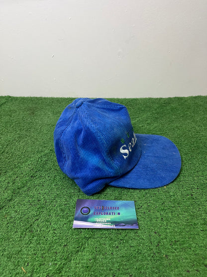 Vintage 1980s Seattle Seahawks Blue corduroy hat