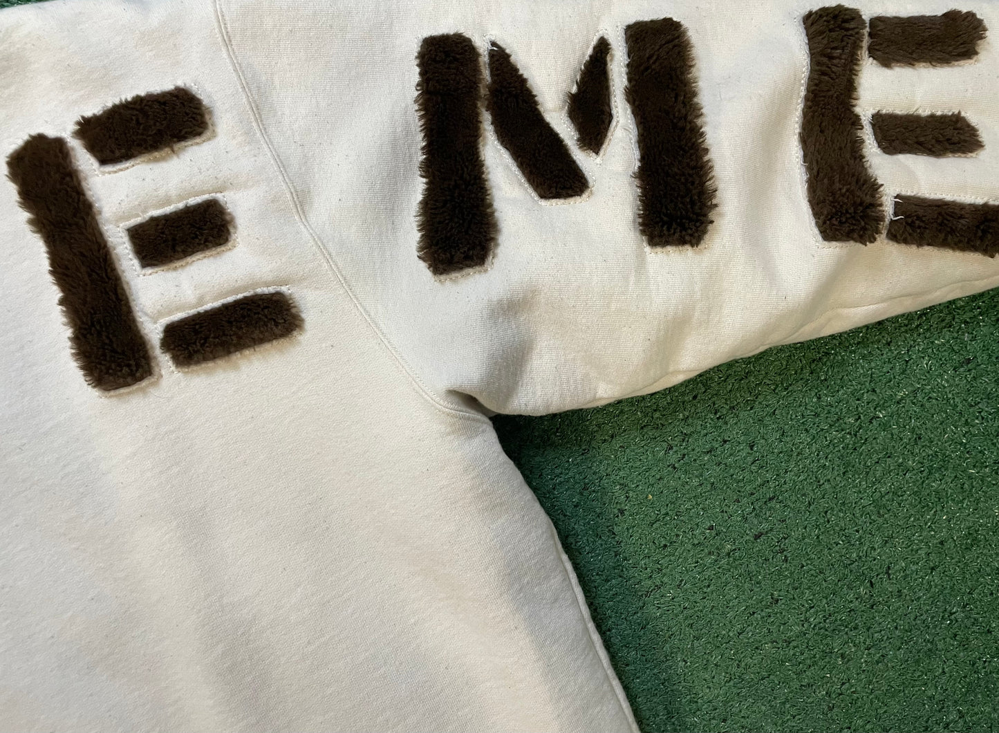 Supreme faux fur natural hoodie