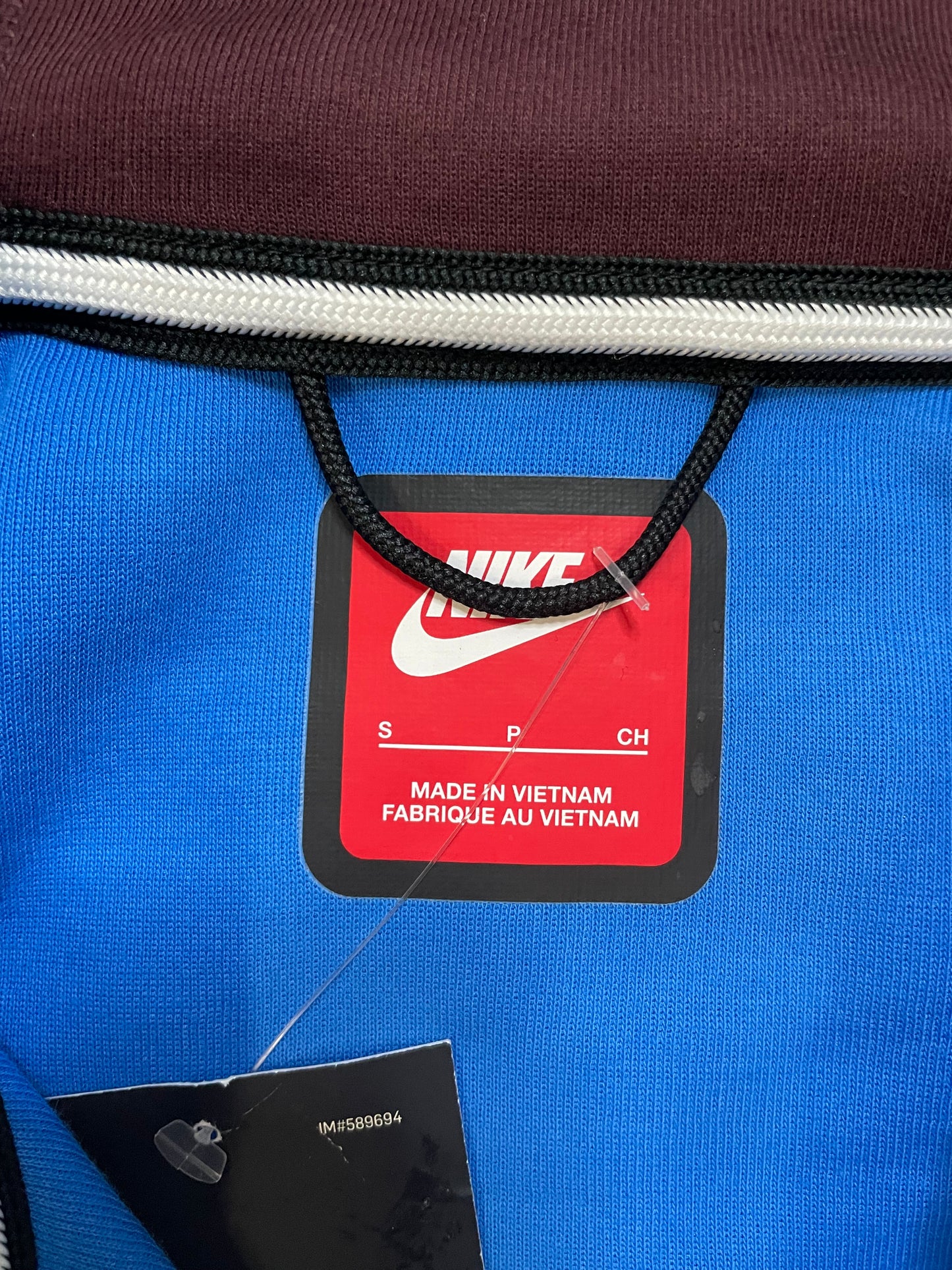 Nike Tech fleece hoodie burgundy and light photo blue