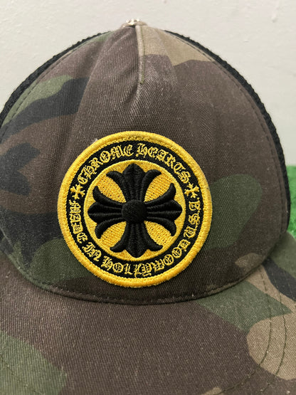 Chrome hearts camo cross patch hat
