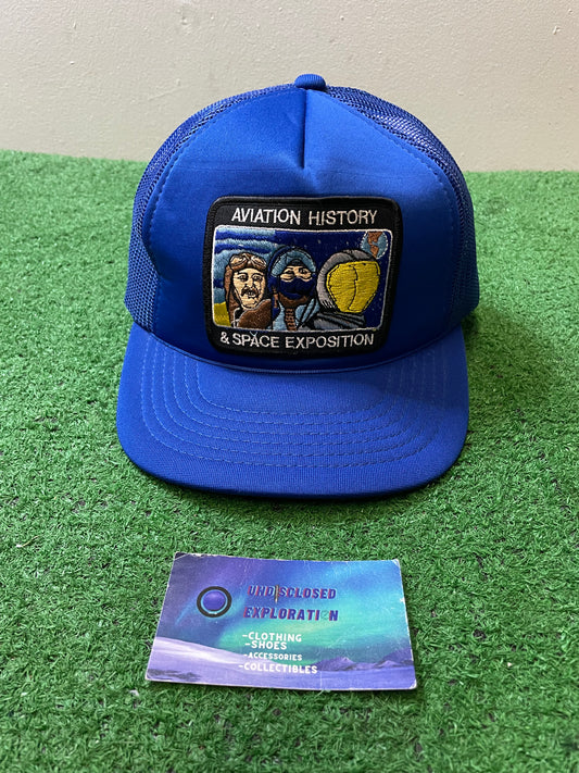 Vintage 1990s Aviation History & space exposition hat