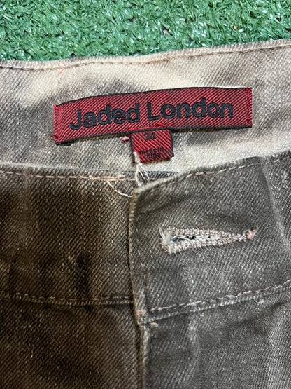 Jaded London brown distressed jeans