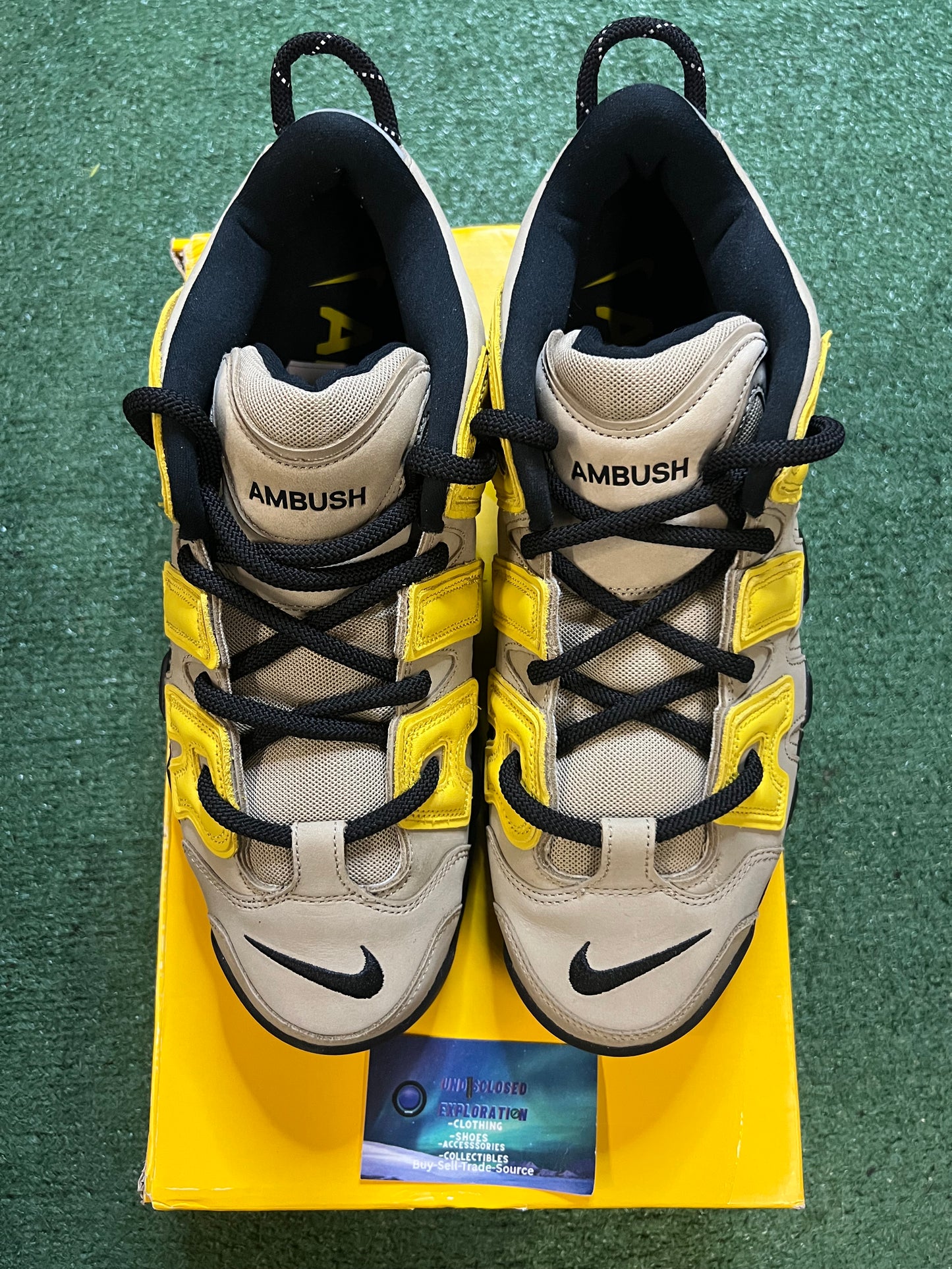 Nike X Ambush uptempo low vivid sulfur