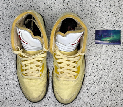 Jordan 5 Off White Sail 10.5 Men/12 Women “Preowned”