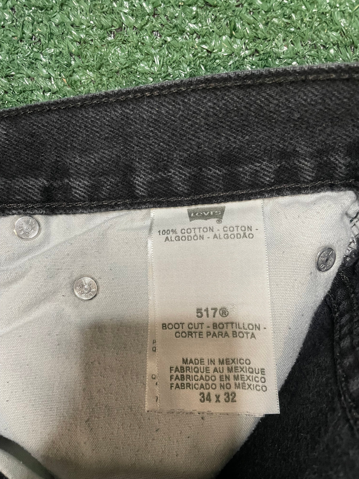 Levi 517 black bootcut jeans