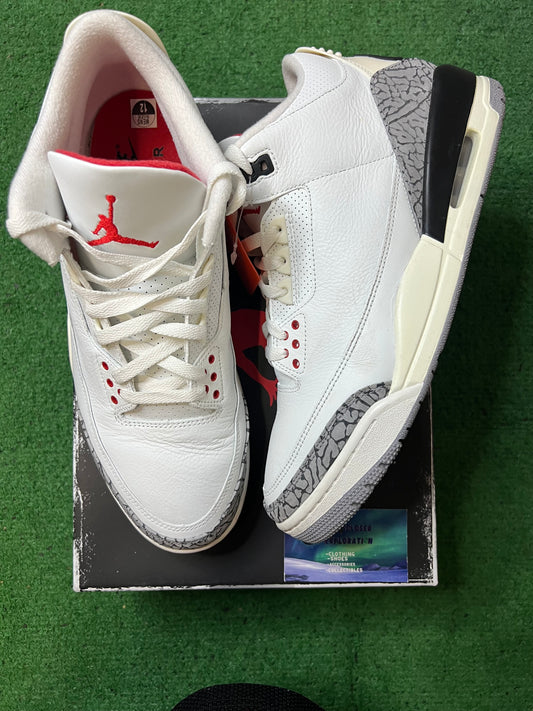 Jordan 3 white cement reimagined size 12men/13.5women