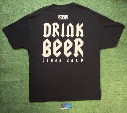 Vintage 2000s Stone Cold Steve Austin fuck fear drink beer tee