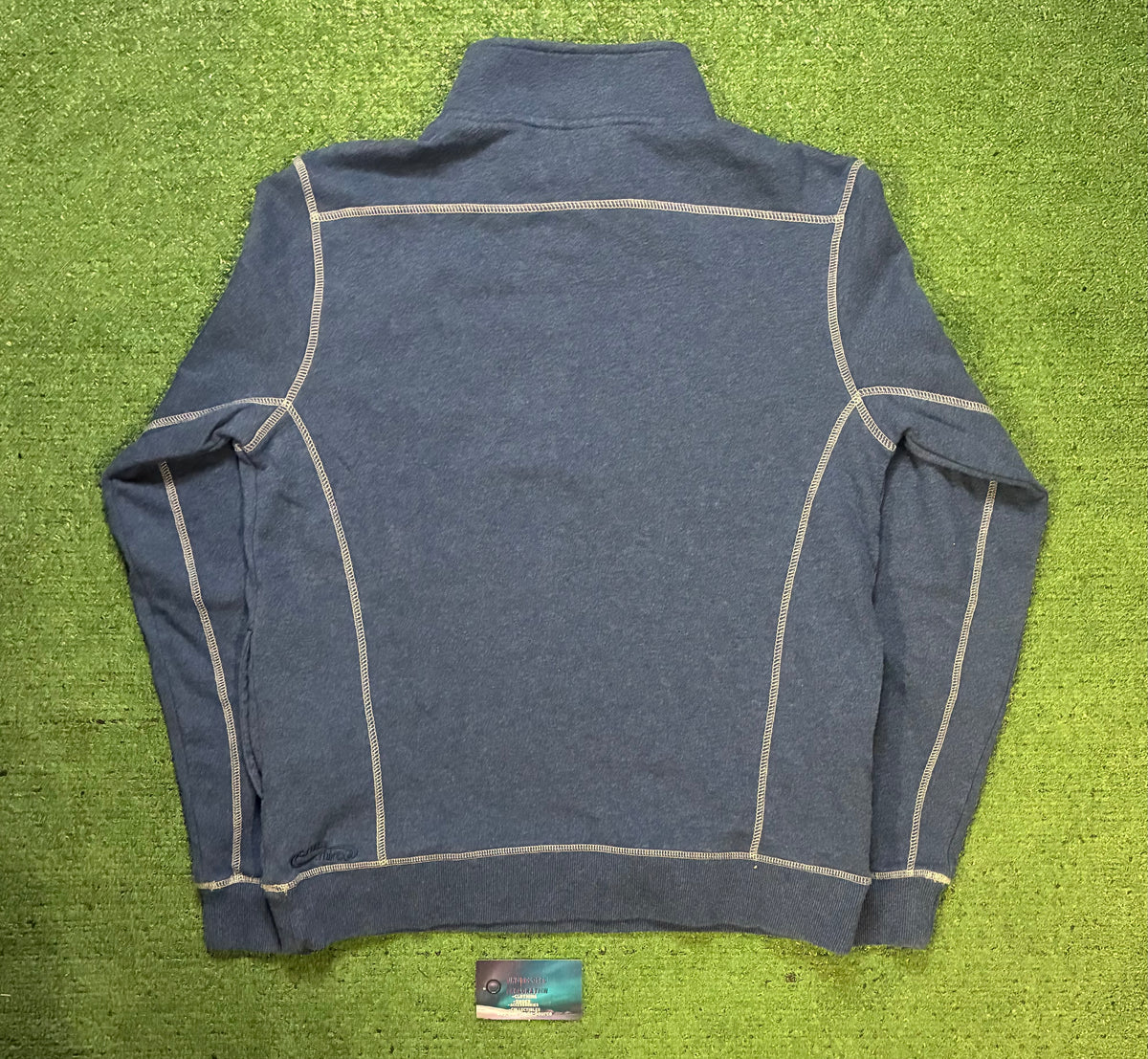 Blue and grey shark quarter zip