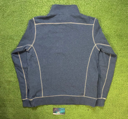 Blue and grey shark quarter zip