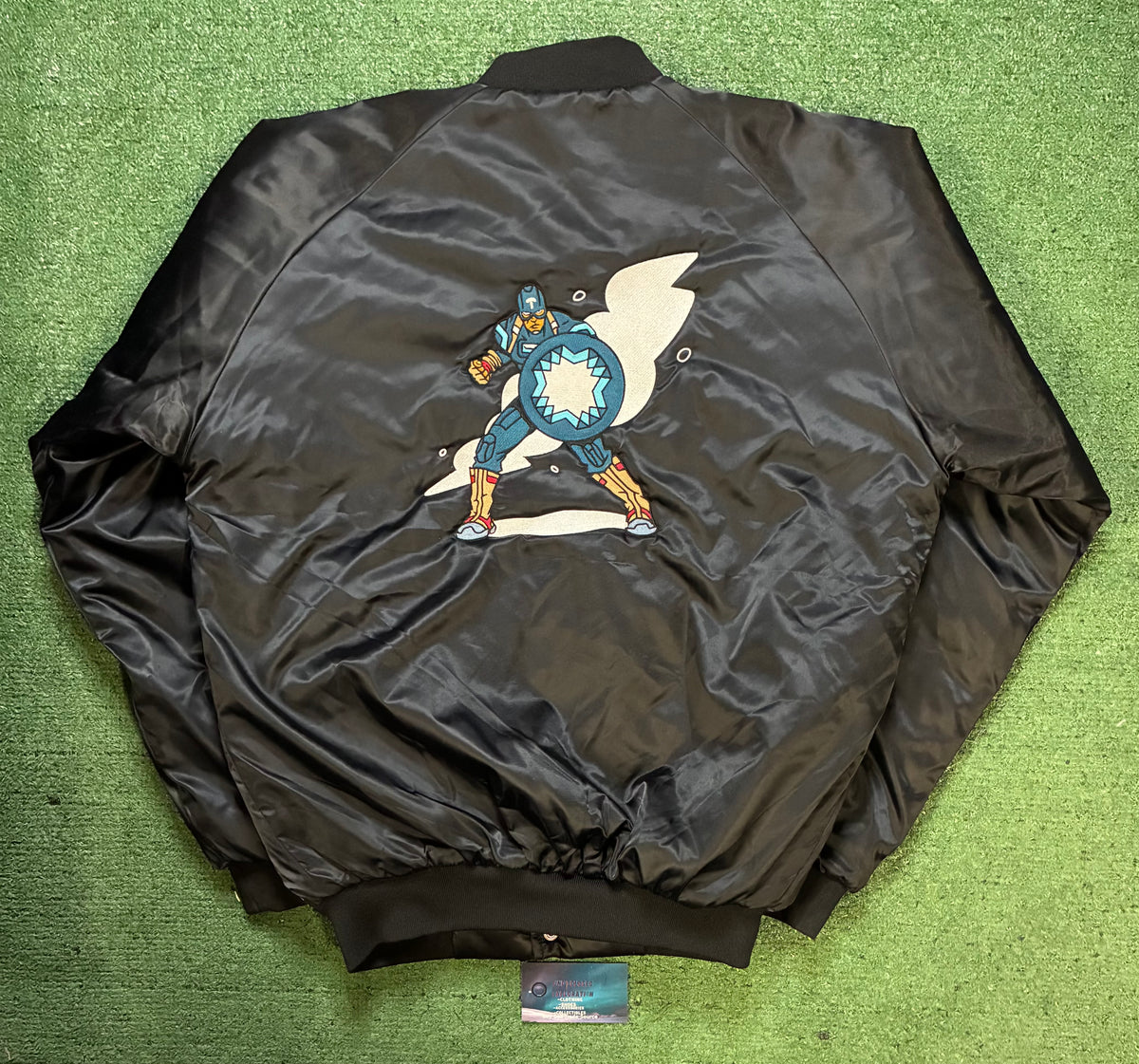 ETC Captain America satin bomber jacket