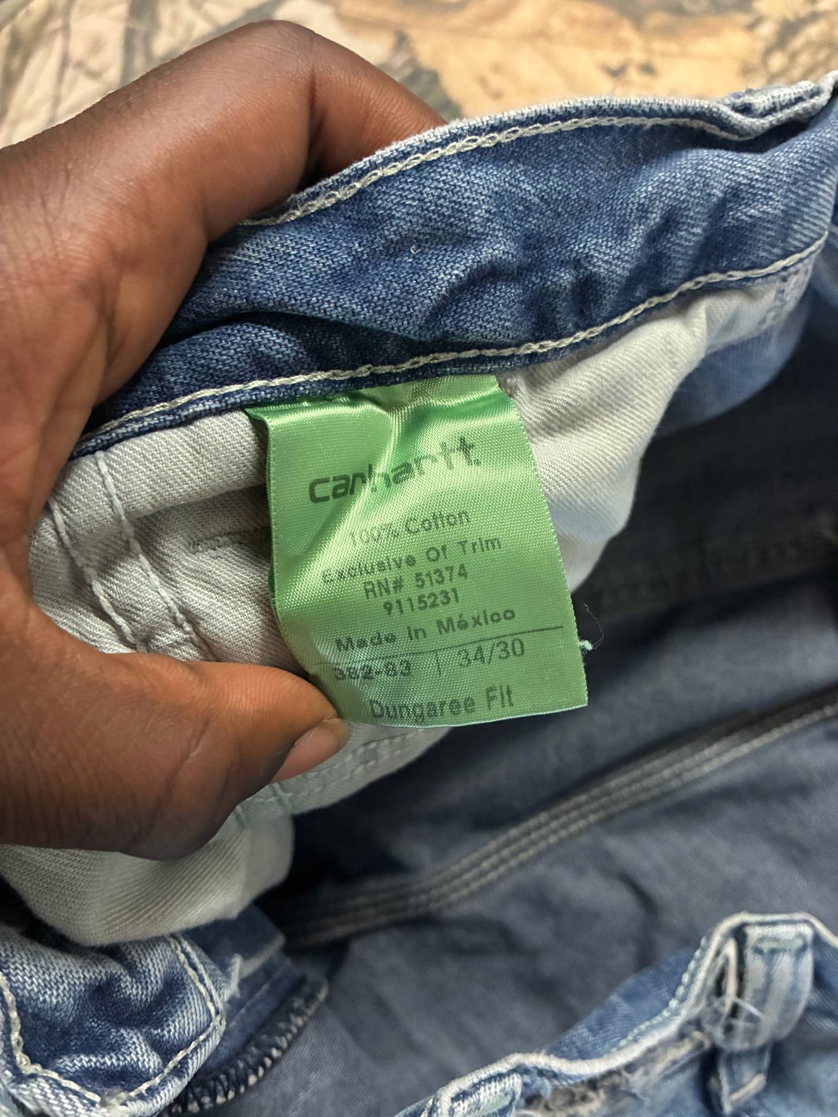Carhartt denim cutoff shorts