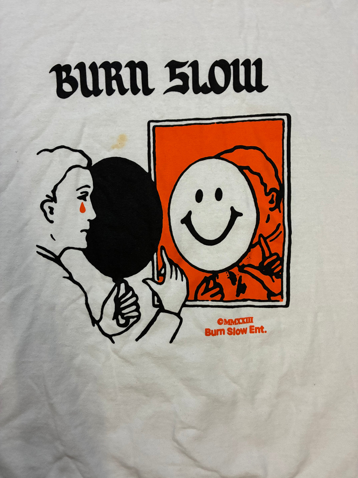 Burn Slow white crewneck