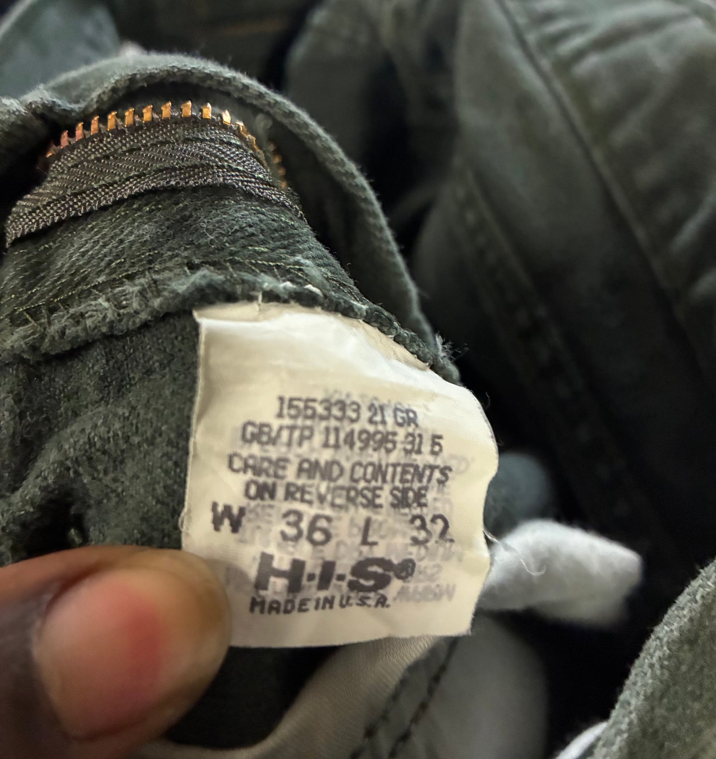 vintage 1990s H.I.S green jeans