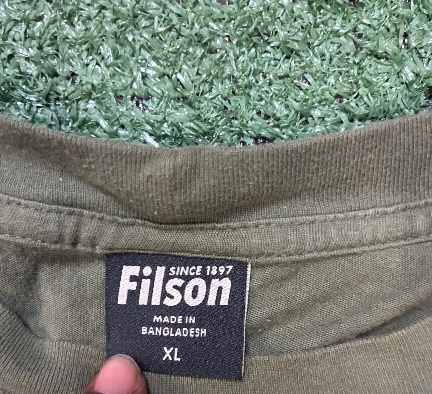 Filson olive pocket tee
