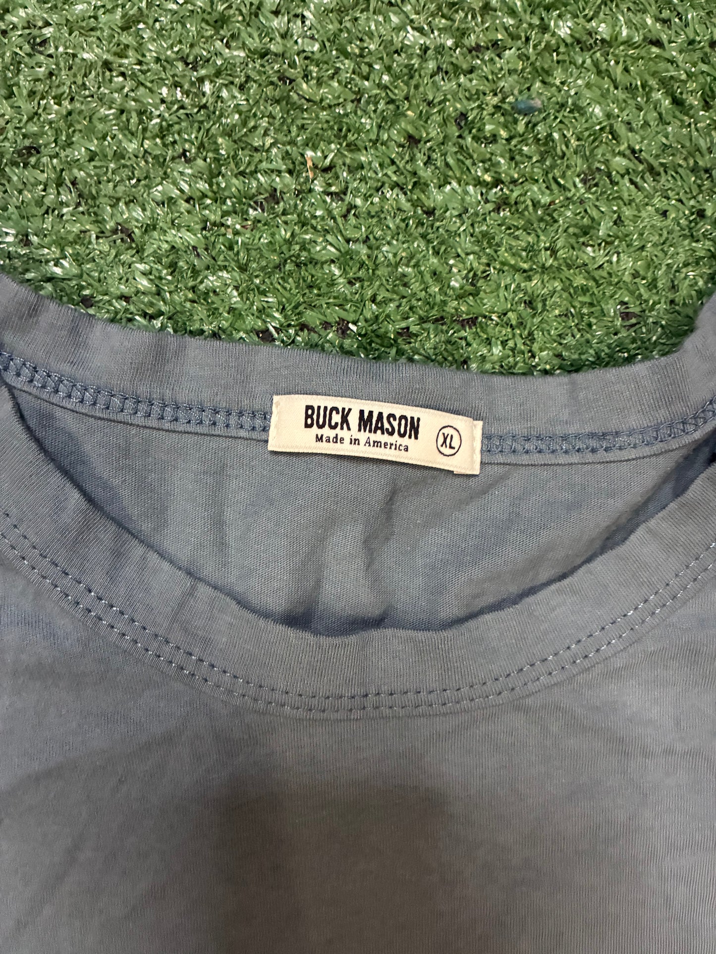Buck Mason light blue tee