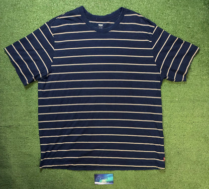 Levi navy and white striped tee