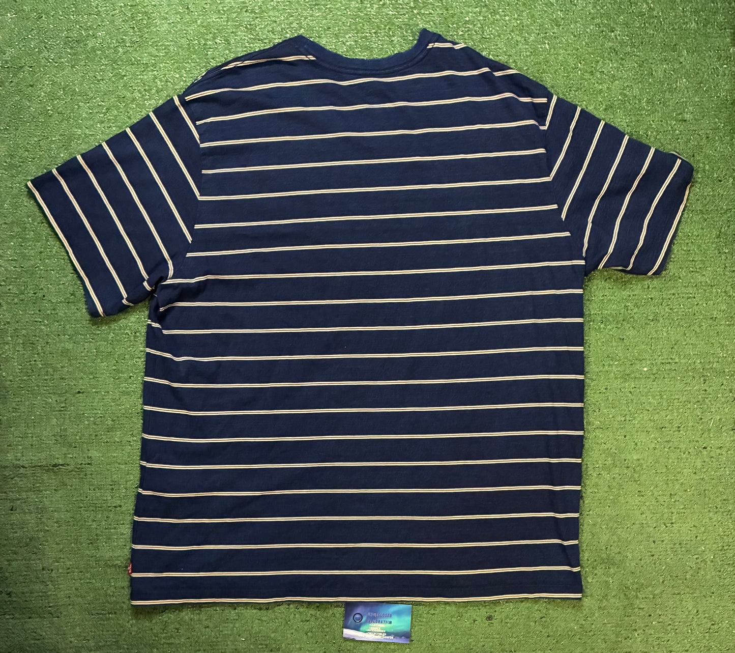 Levi navy and white striped tee