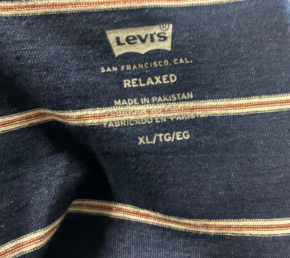 Levi navy and white striped tee