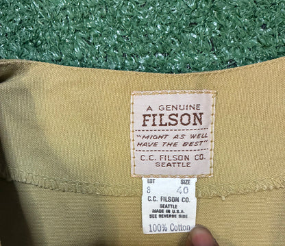 Vintage Filson Tin Cloth Lot 8 Cruiser Work Vest