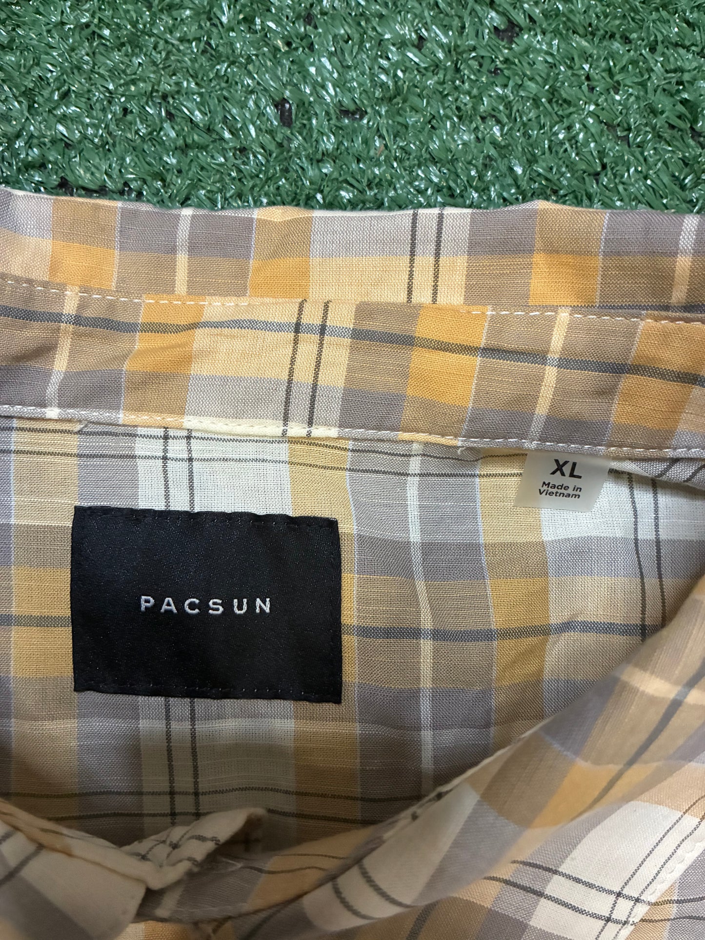 Divine intervention plaid shirt