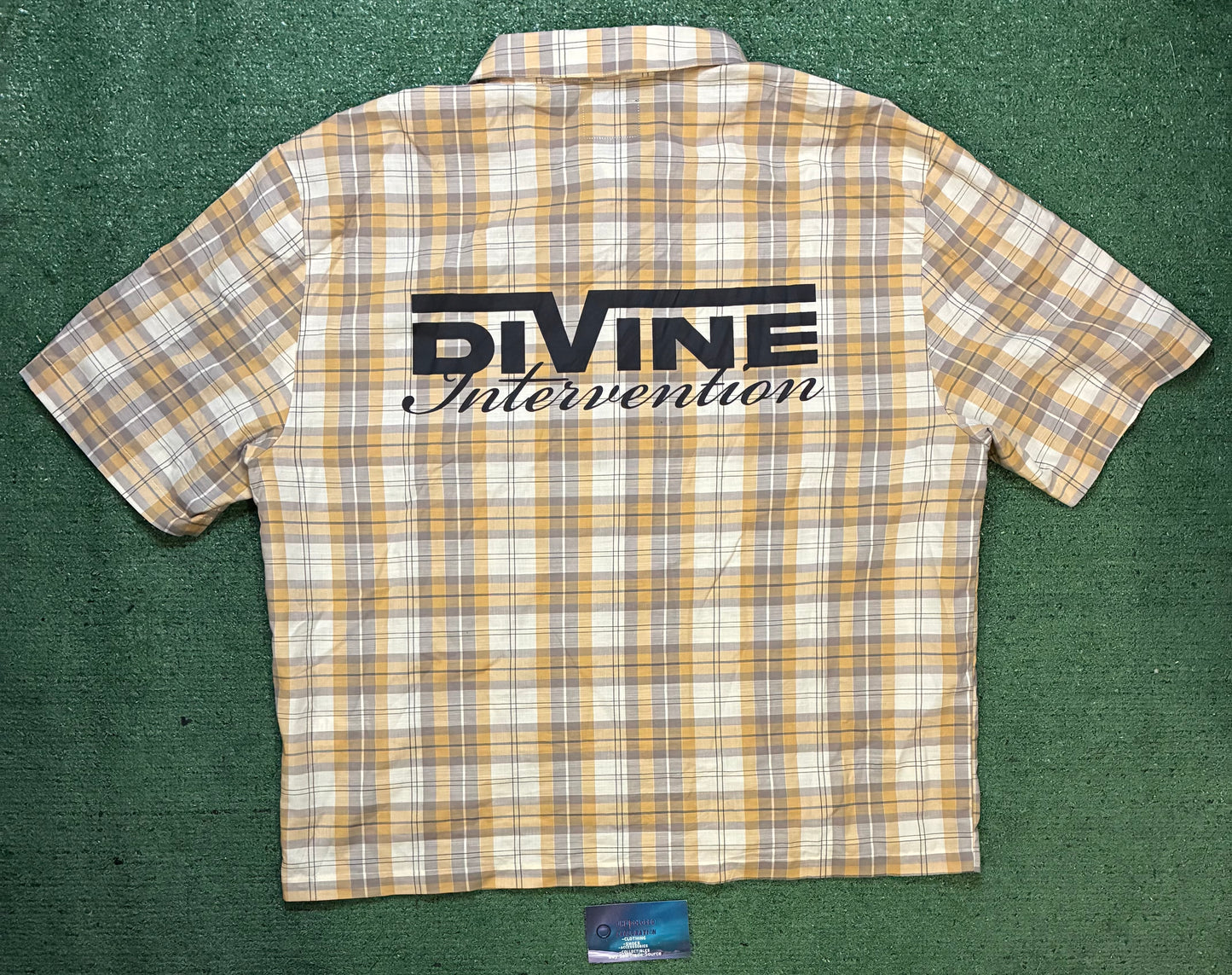 Divine intervention plaid shirt