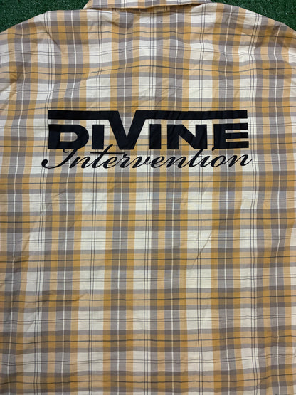 Divine intervention plaid shirt