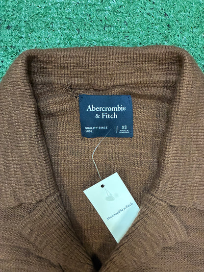 Abercrombie & Fitch
 Knit Button-Through brown Polo
