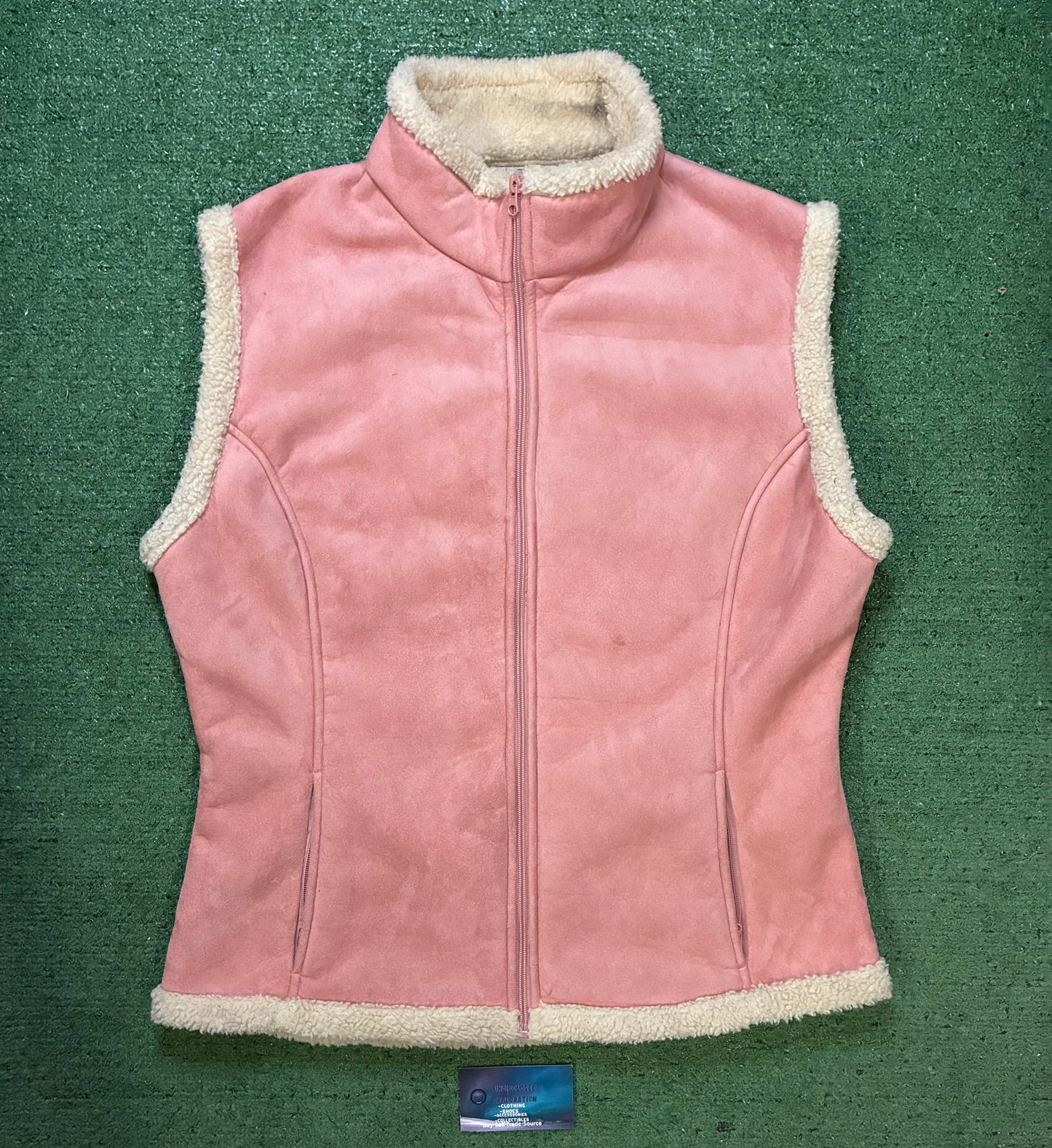 Pink Sherpa vest