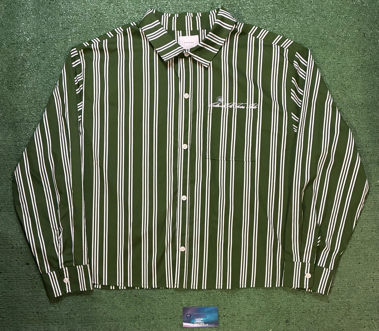 Pacsun Green Striped Hutton Long Sleeve