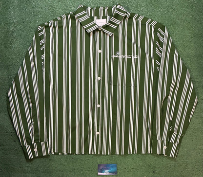 Pacsun Green Striped Hutton Long Sleeve
