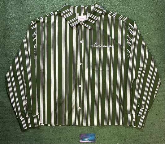 Pacsun Green Striped Hutton Long Sleeve