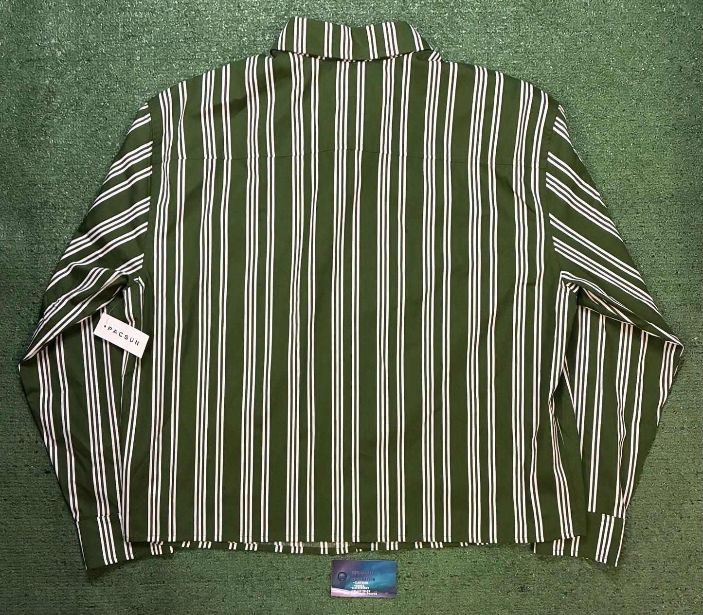 Pacsun Green Striped Hutton Long Sleeve