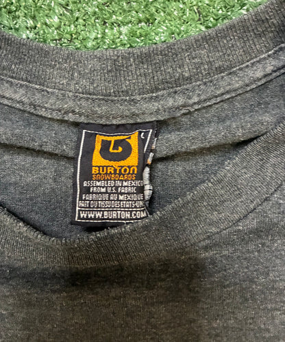 vintage charcoal gray Burton Snowboards tee