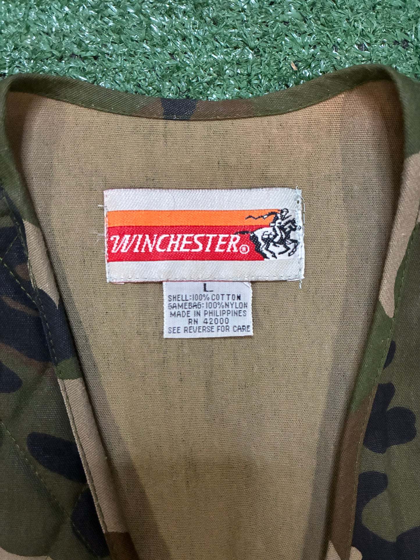 vintage 1980s Winchester woodland camouflage vest