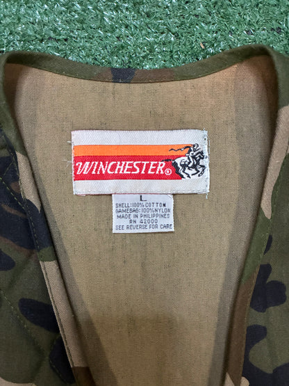 vintage 1980s Winchester woodland camouflage vest