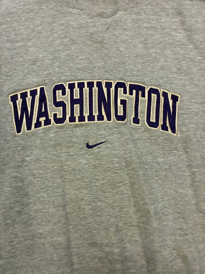 vintage 2000s gray Nike Washington center swoosh Huskies crewneck