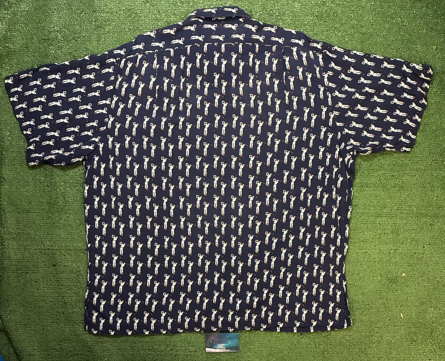 Vintage 1990s Polo Ralph Lauren all over print short sleeve button up tee